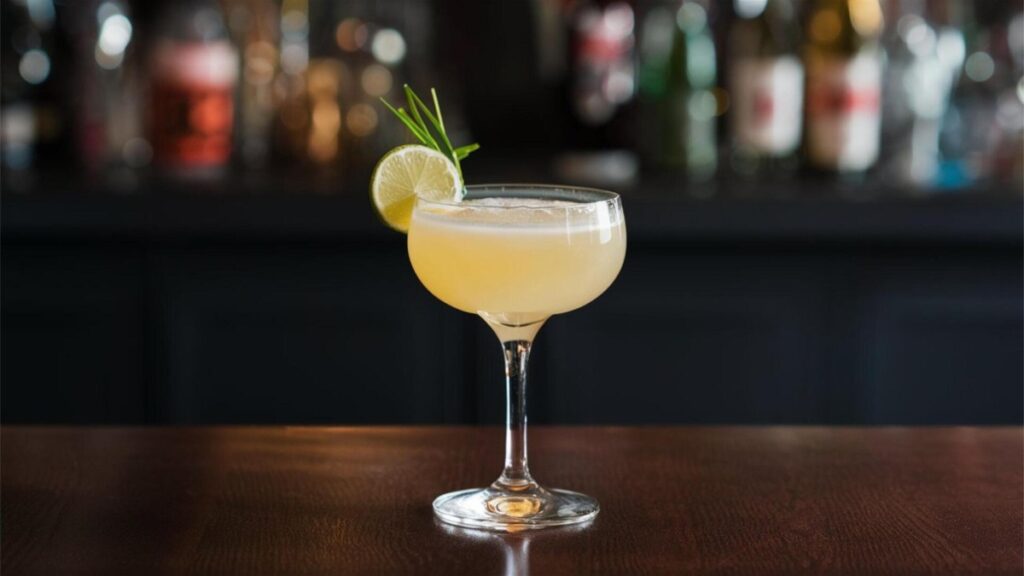 Lime Daiquiri Cocktail Classic lime daiquiri cocktail with a garnish