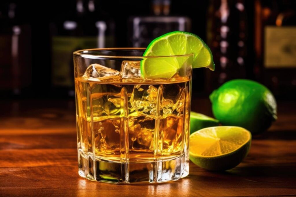 Liquid refreshment party gold cold beverage alcohol rum drink